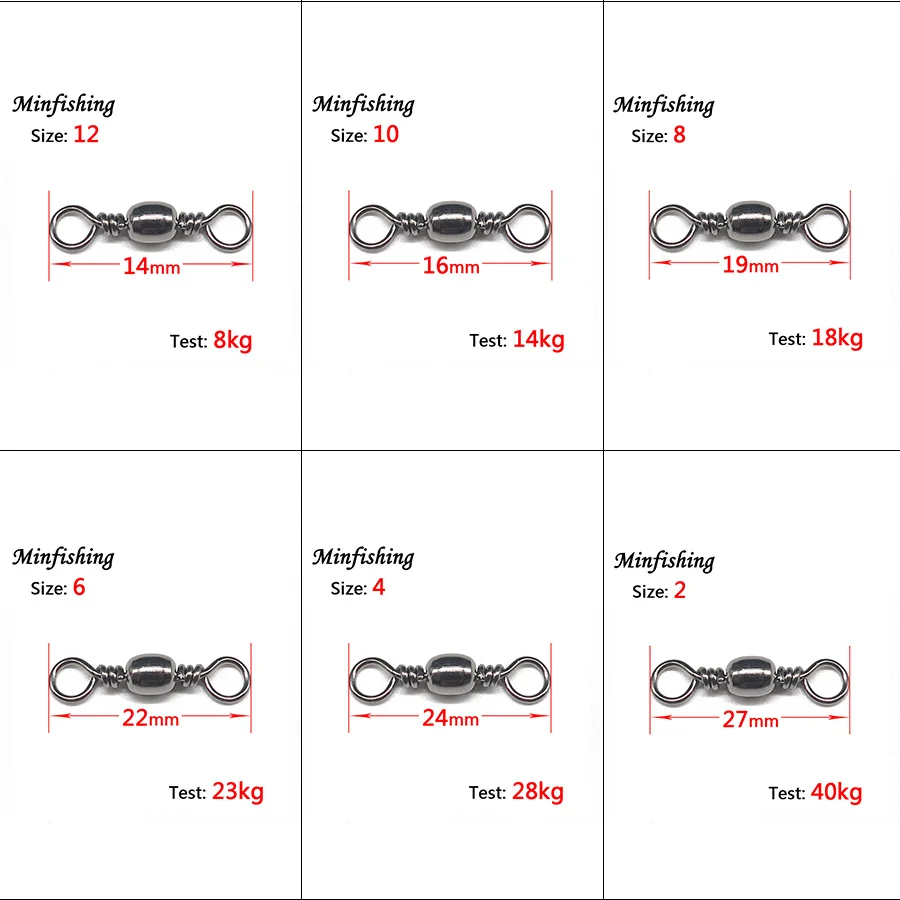 50 шт. рыболовные Вертлюги с подшипником |