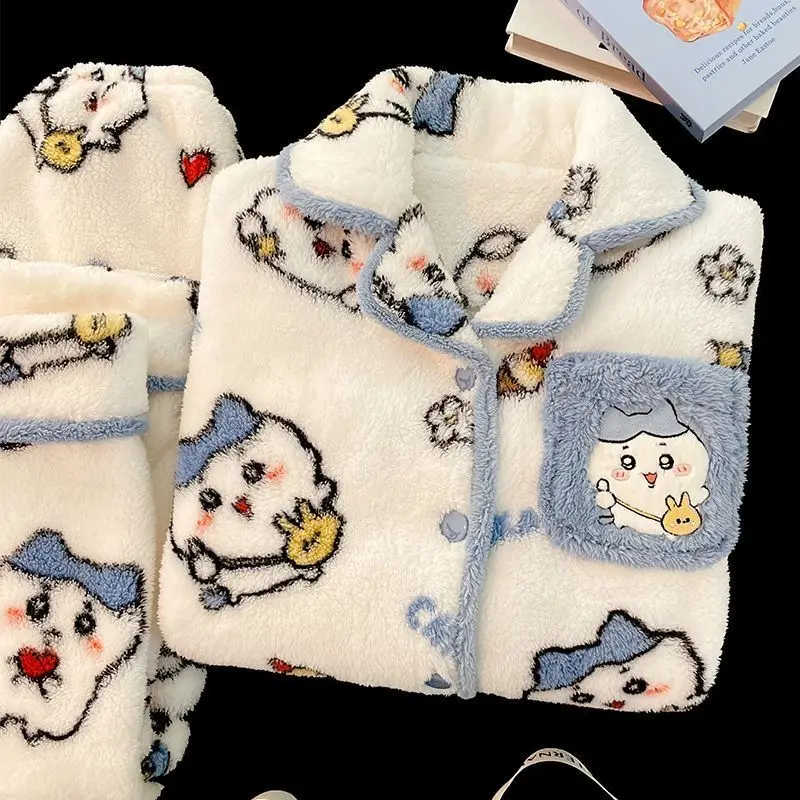 Осенне-зимний коралловый бархатный пижамный комплект Crayon Shin-Chan для девочек