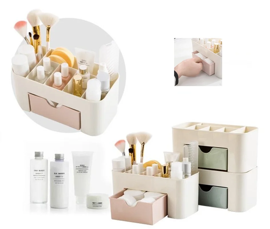 

Makeup Organizer Desktop Compartment Drawer Jewelry Lipstick Storage Box Large-capacity Bathroom Skin Care Cosmetic Containers