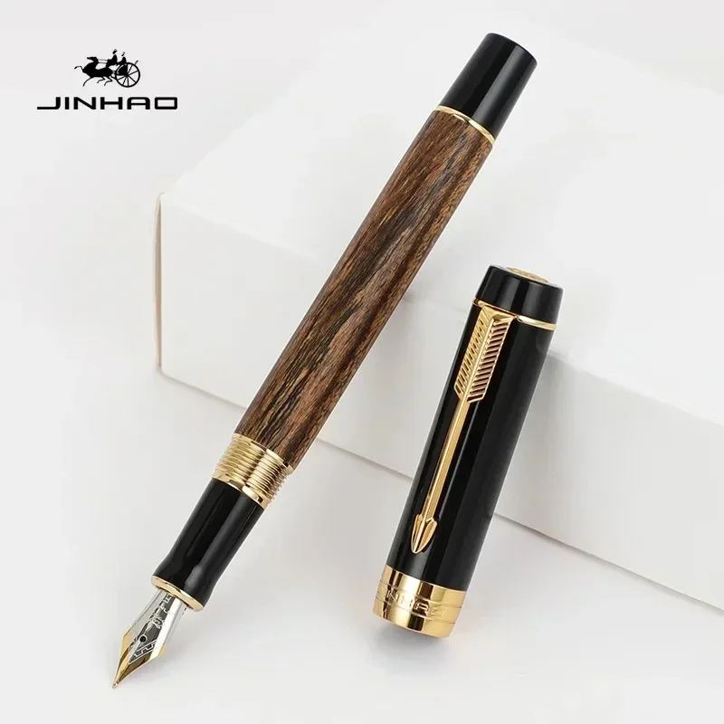 Фото Перьевая ручка JINHAO 100, различные цвета, студенческая офисная перьевая ручка, новые роскошные качественные школьные канцелярские принадлежности, чернильная ручка №2