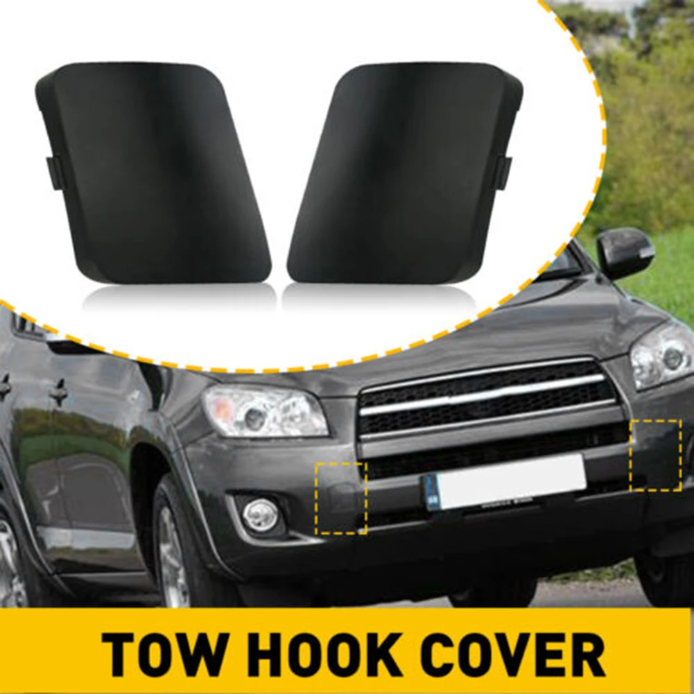

2 шт., крышка переднего бампера с крюком для буксировки для RAV4 2006-2009, крышка левого и правого буксирного крючка, автомобильные аксессуары ...