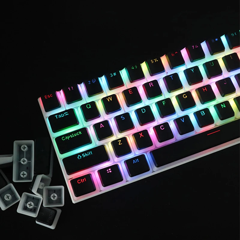 104 Keys PBT Pudding Keycap Two-color Injection OEM Profile DIY Keycaps for Gateron Cherry MX Switch Gaming Mechanical Keyboard