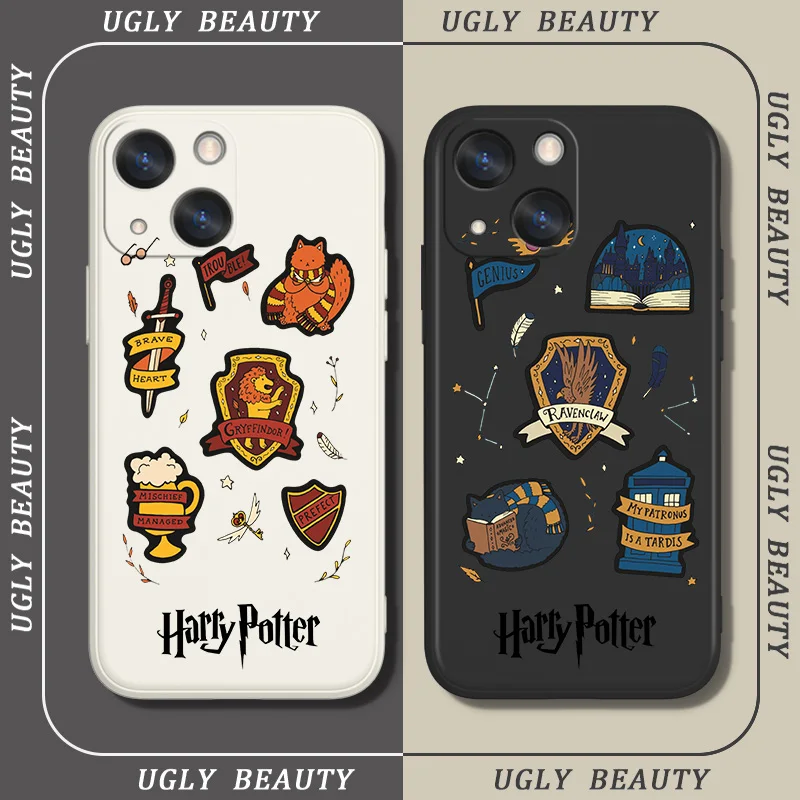 

Harry-Potterre Anime Phone Case For iPhone 6 6S 7 8 plus X XR XS 11 12 13 14 pro MAX 12 13 mini Liquid Rope Funda Cover Silicone
