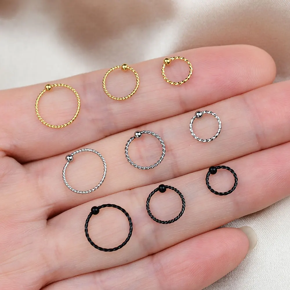 Серьги-кольца из нержавеющей стали для пирсинга ювелирные украшения мужчин и