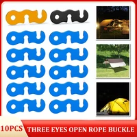 10pcs adjustable camping tent cord rope buckle s type aluminum alloy tent securing tensioners rope adjusters for outdoor camping