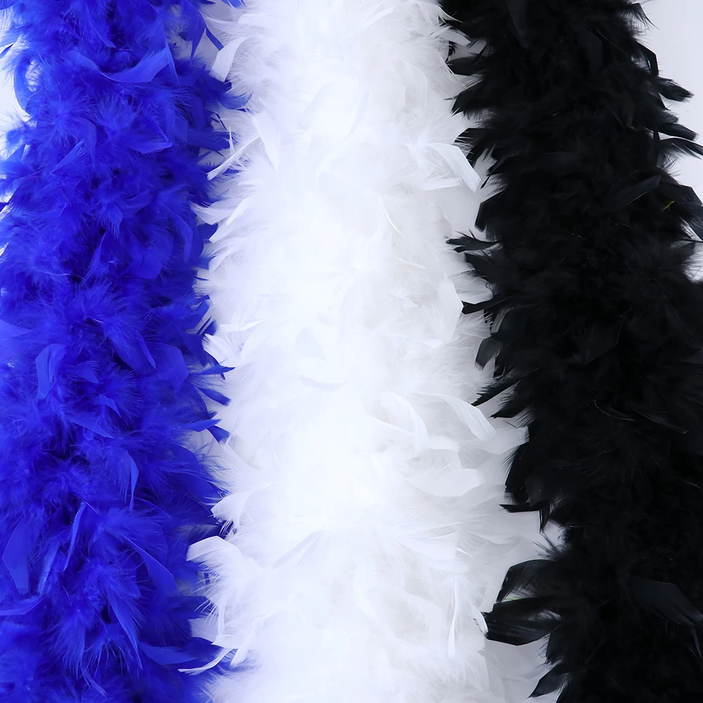 

90g Wholesale Natural Turkey Feathers Boa Marabou Feather Ribbon Shawl for Wedding Dress Making Decoration Plumes Crafts 2Yard