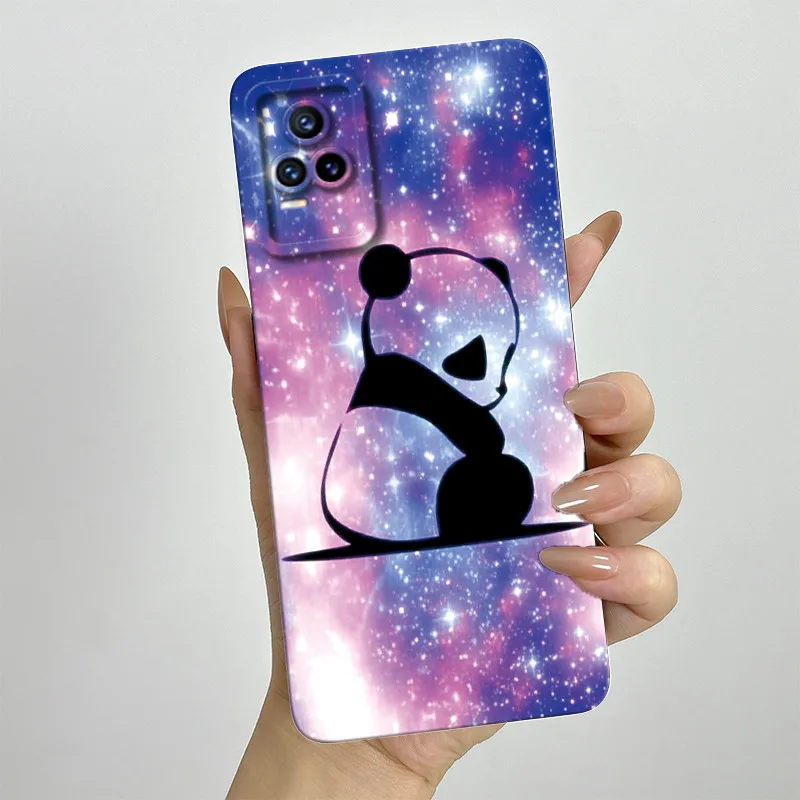 For Vivo V21E 4G / Y73 Phone Case V2061 V2059 V2146 V2212 V2168 Soft Silicone Painted Back Cover Cute Printed Shell Casing