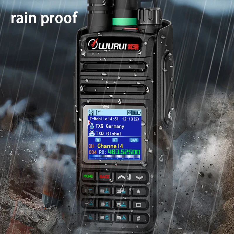 Wurui 918 POC UHF Phone 4g walkie talkie Two-way radio radios ham station telephone Mobile long range 100 km distance portable enlarge