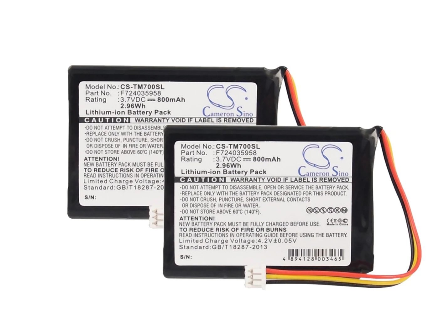 

2 упаковки 800 мА аккумулятор для TomTom Эдинбург, One XL, XL 325 F702019386, F724035958, LG ICP523450 C1