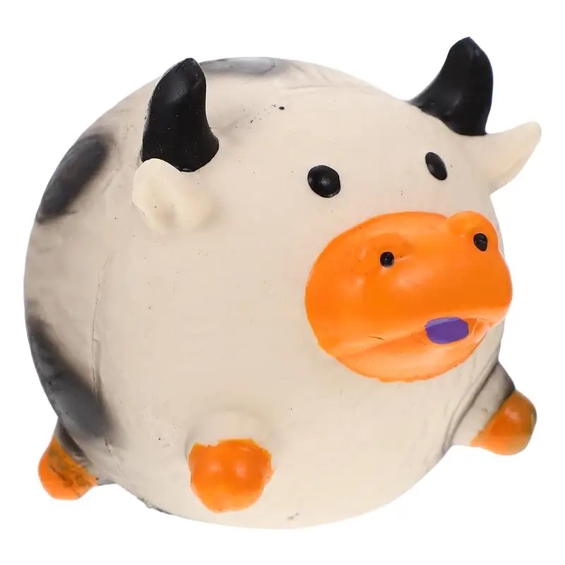 

Portable Pet Squeaky Toy Cartoon Dog Teething Ball Interactive Puppy Toy