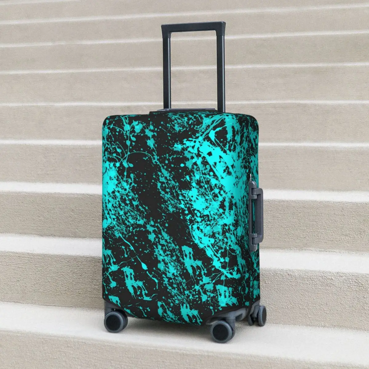 

Paint Brush Splatter Suitcase Cover Abstract Print Holiday Business Useful Luggage Accesories Protector