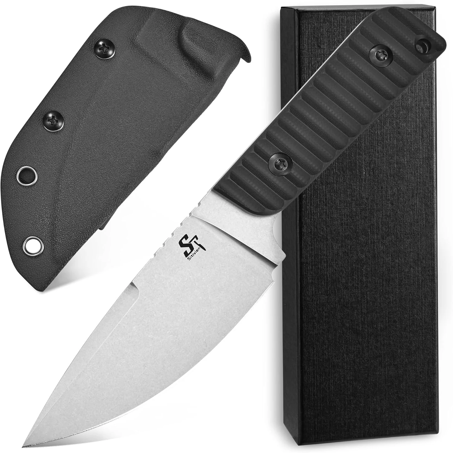 Нож Sitivien ST14 с фиксированным лезвием AUS-10 стальное лезвие ручка G10 ножи для