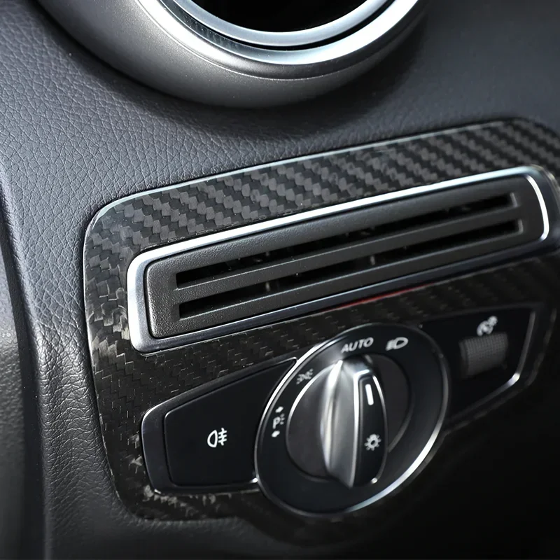 Для Mercedes Benz V Class W447 2014-2019 настоящее углеродное волокно переключатель фар