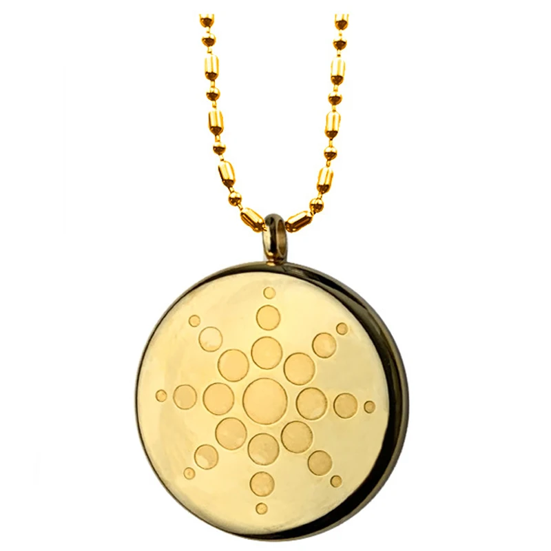 

Titanium Steel Sun Flower Crystal Quantum Pendant Radiation Protection Necklace Energy Ions Health Jewelry Men's Necklaces