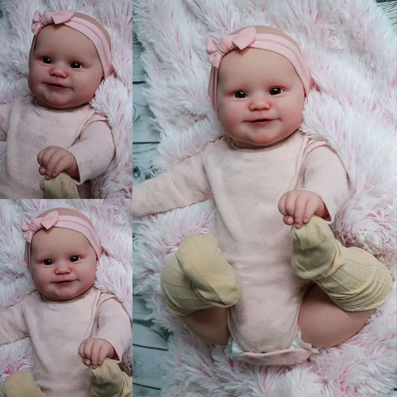 

NPK 48CM Already Painted Doll Maddie Soft Body Cuddly Baby Doll Lifelike 3D Skin Multiple Layers Painting Art Doll