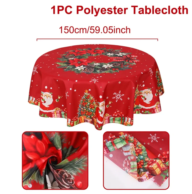 

Водонепроницаемая круглая скатерть 150 см