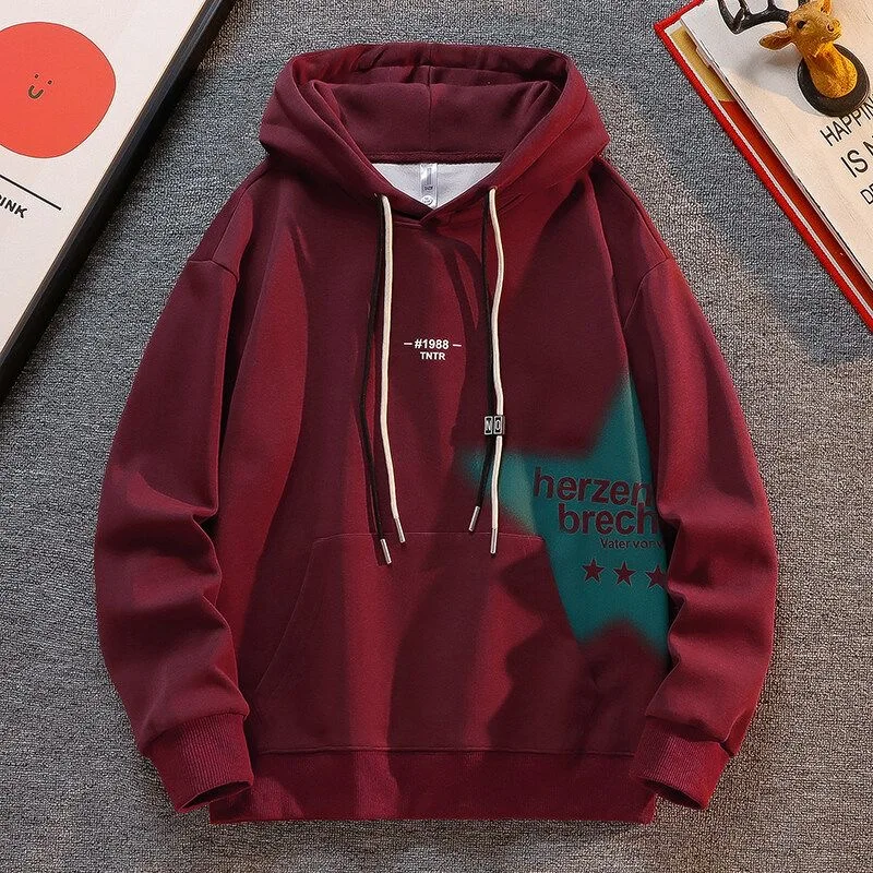 Весна и осень 2024 новая модная спортивная толстовка с принтом мужская