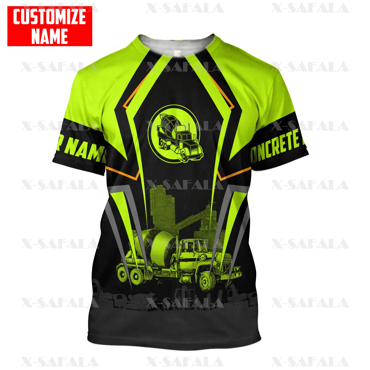 Футболка Мужская/женская с круглым вырезом Рабочая форма 3D принтом из молочного