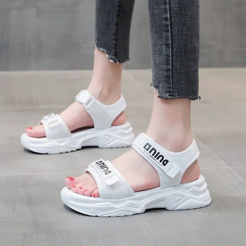 

Women Sandals 2023 Summer Thick Bottom Sandals Comfortable Soft Platform Shoes Women Casual Shoe High Quality Roman Sandaler New