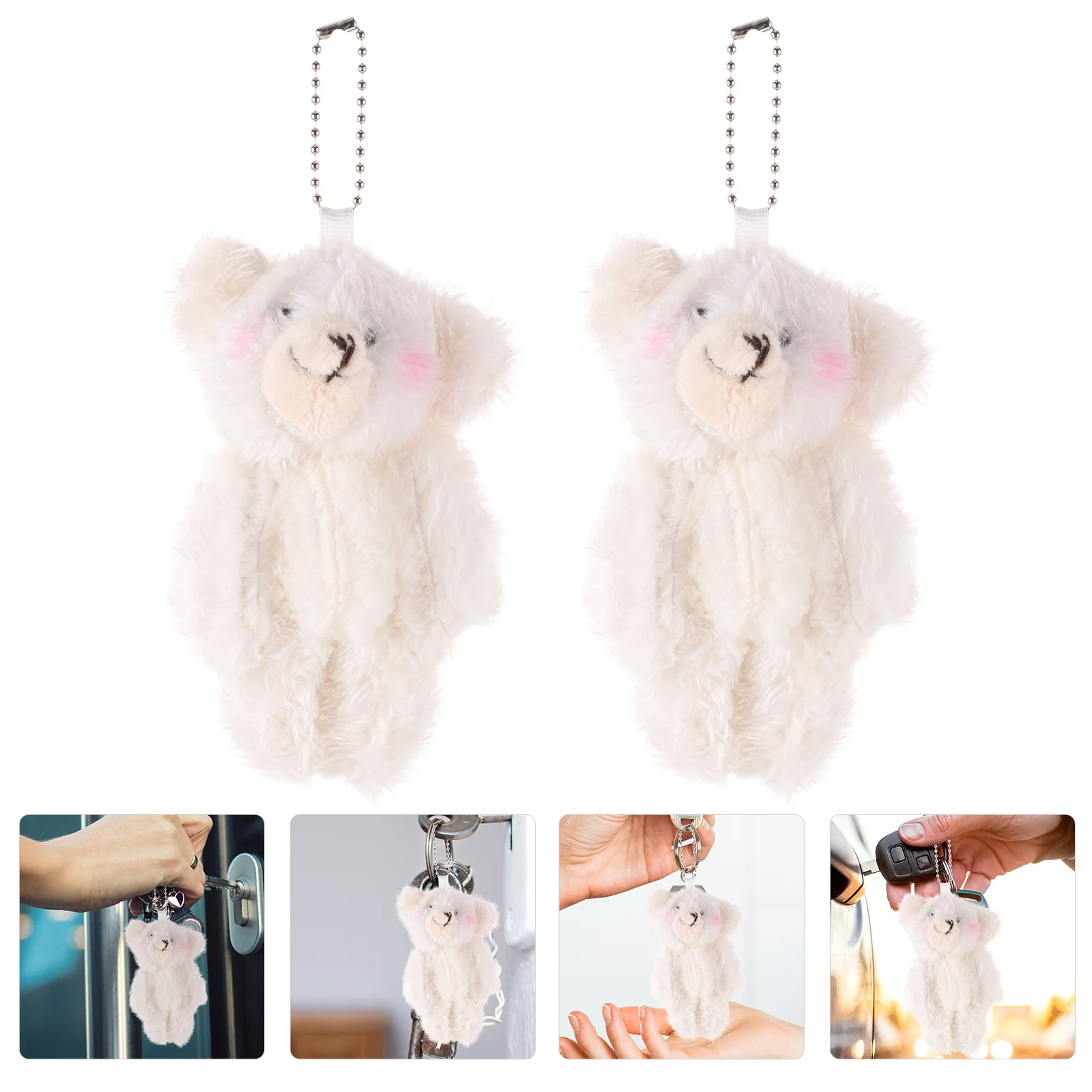 

Keychain Stuffed Plush Animal Pendant Bears Mini Handbag Backpack Key Tiny Paddington Chain Toy Purse Keyring Charms Keychains
