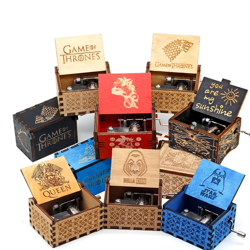 Деревянная музыкальная шкатулка Харри Квиддич, экшн-фигурка Красного Поттера, игрушки для детей, рождественские подарки