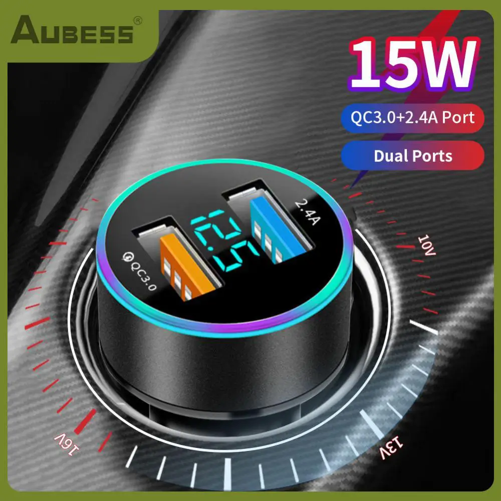 

Car Charger Adapter Multifunctional Dual Usb Digital Display Car Charger Universal Portable Cigarette Lighter Car Accessories