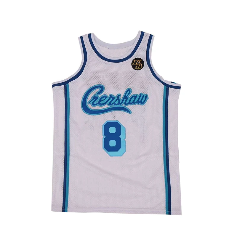 

BG basketball jersey Crenshaw 23 8 24 Jerseys Embroidery sewing Outdoor sportswear Hip-hop summer white 2021