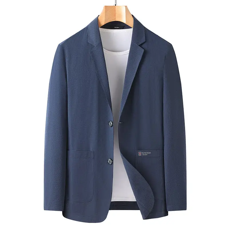 

2022 High Quality Large Size Men's Iron-free Light Luxury Fashion Business Comfortable Gentleman Thin British Style Casual Suit