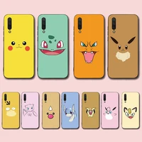 bandai pokemon cute face phone case for xiaomi mi 5 6 8 9 10 lite pro se mix 2s 3 f1 max2 3