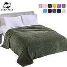 Фланелевое мягкое зимнее одеяло s для кроватей теплое однотонное Полосатое одеяло Коралловое флисовое покрывало для взрослых плотное покрывало для дивана