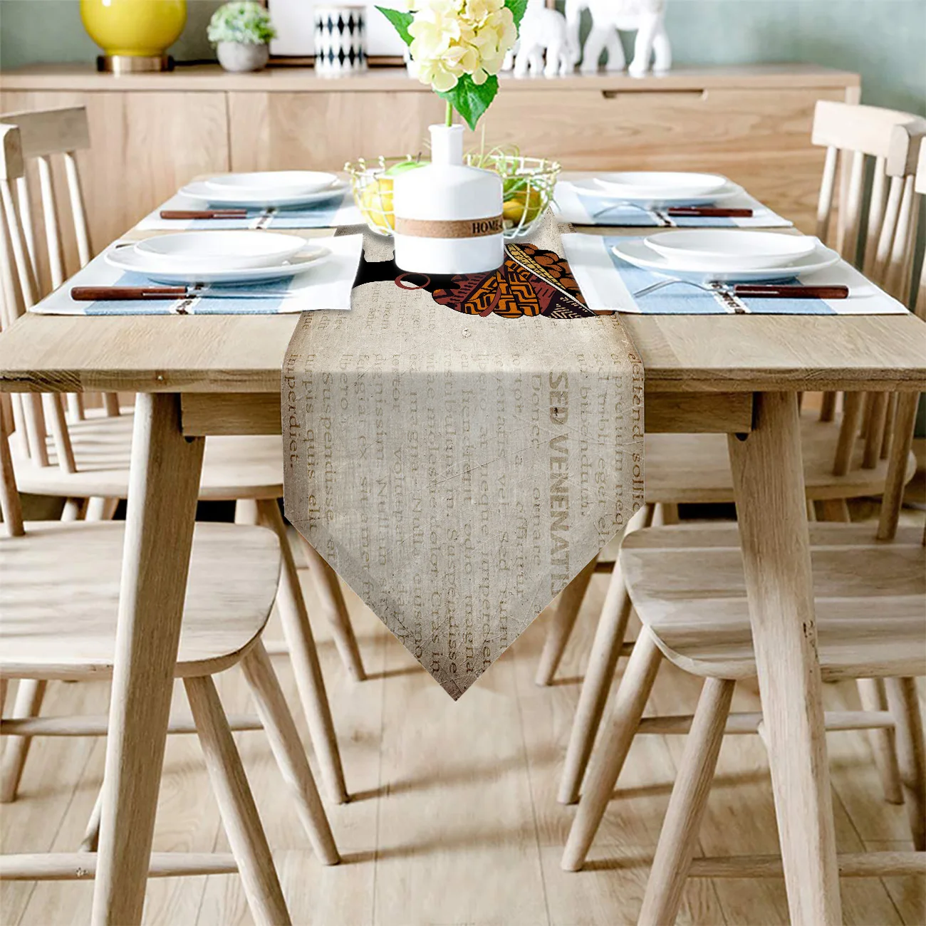 Настольная дорожка s Современные Африканские женские скатерти с принтом газет