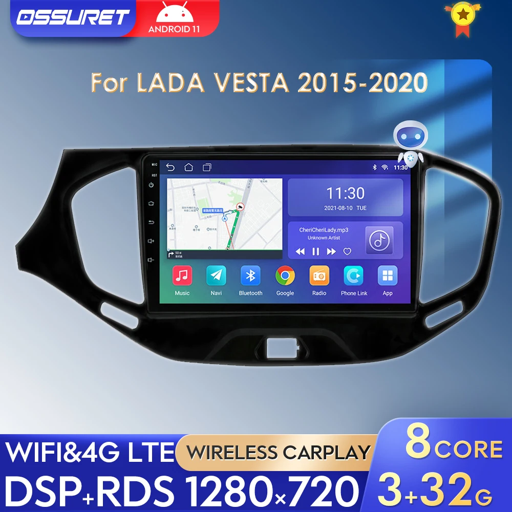 Автомагнитола 2DIN на Android 10 мультимедийный видеоплеер для LADA Vesta Cross Sport 2015-2019 |