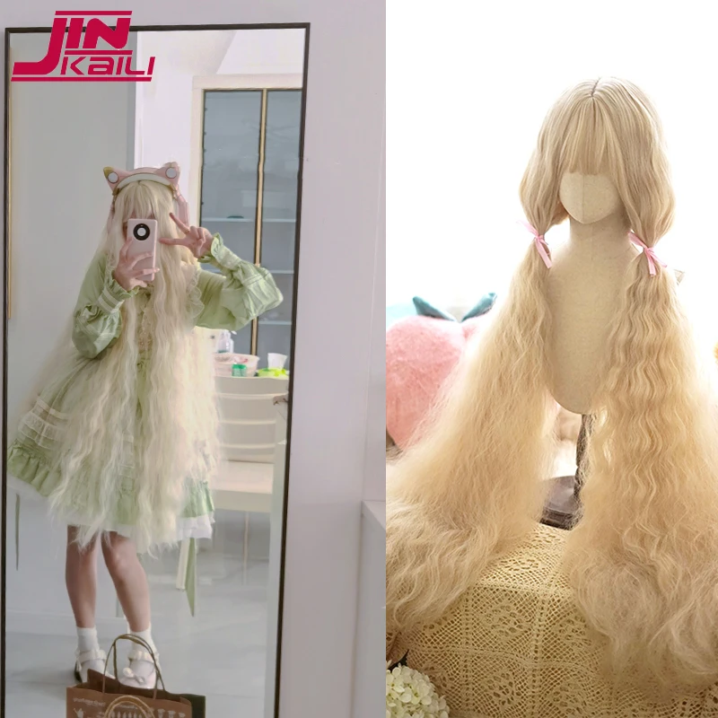 

Парик JINKAILI женский синтетический длинный, 120 см, со челкой