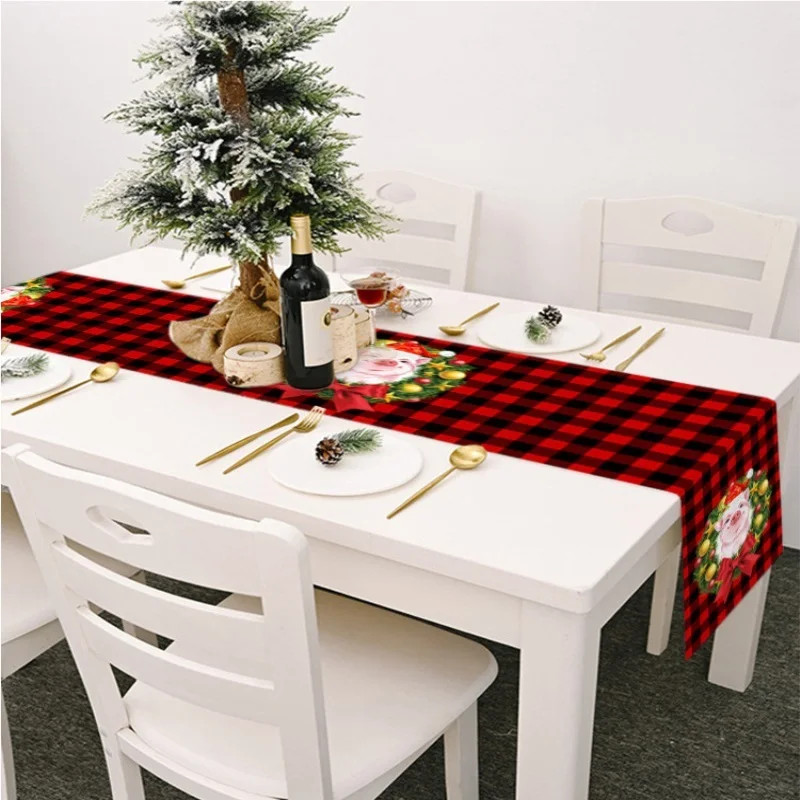 

Christmas Tables Flag Amazon Home Decoration Fabric Printing Table Mat Encryption Linen Table Insulation Tables Flag Decoration