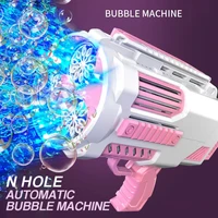 new hole automatic start light space bubble gun colorful bubbles for boy and girl birthday gift for playing at parties big fun