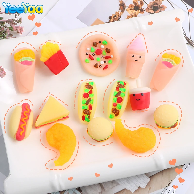 

10-20Pcs Mochi Squishy Decompressio Toys Squeeze Soft Sticky Stress Relief Funny Fidget Donut Sandwich Burger Toys For mini Gift