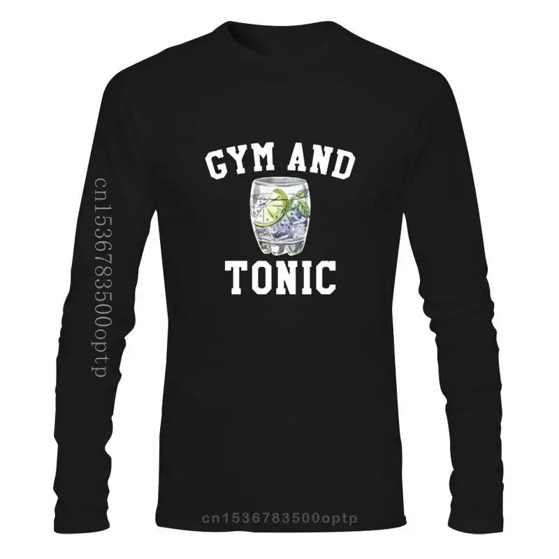 mens clothes  Gym And Tonic T-Shirts Tee Size M-3Xl Us 100% Cotton Men'S Clothing Trend  Big Tall Tee Shirt