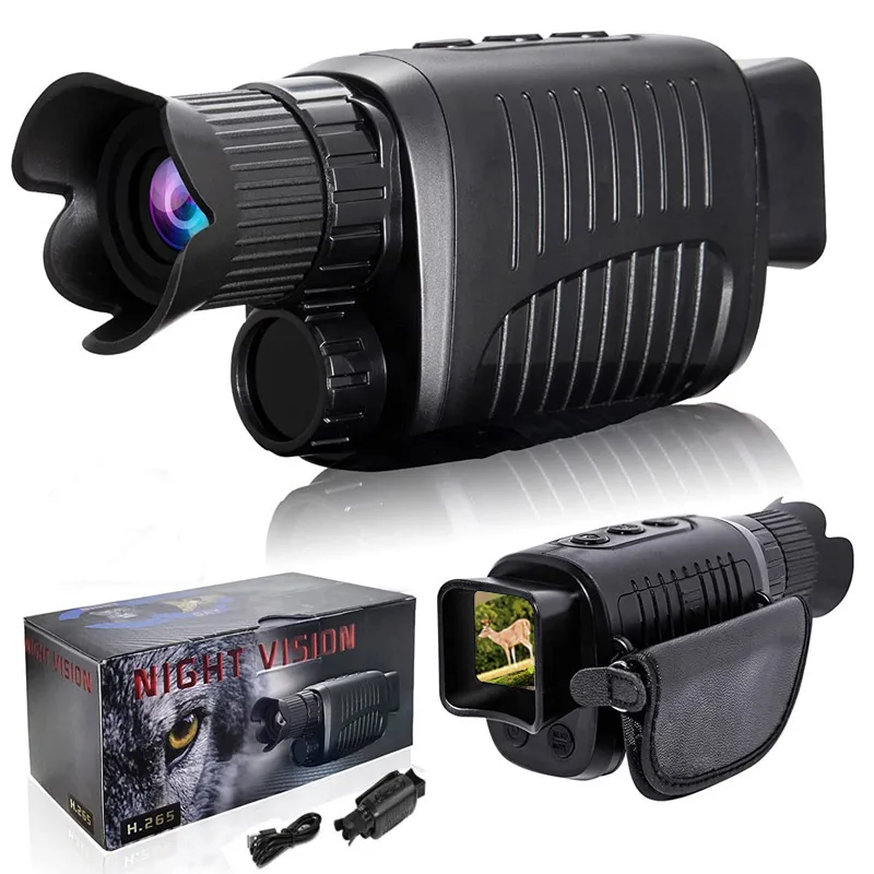 

Монокуляр 1080P, устройство ночного видения, инфракрасный 5-кратный цифровой зум, охотничий телескоп двойного назначения, темная HD уличная кам...