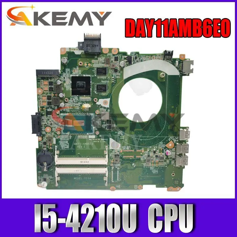 

Материнская плата Akemy для ноутбука HP, материнская плата 14 P, DAY11AMB6E0 Core SR1EF I5-4210U, протестирована DDR3
