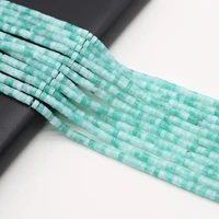 natural stone gem cyan faceted cylindrical bead 2x4mm craft jewelry makingdiy necklace bracelet accessories charm gift party38cm