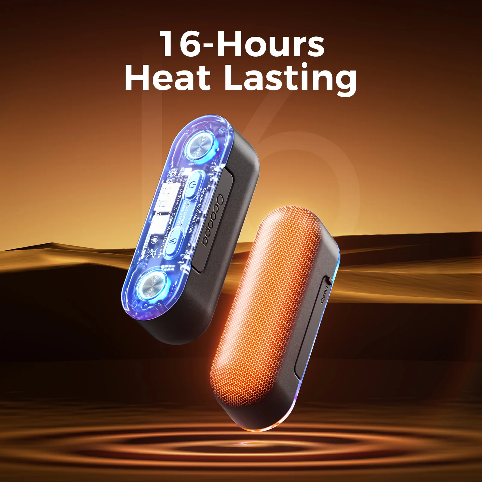 Перезаряжаемые грелки для рук OCOOPA-UT2s Gamerpro быстрая зарядка 18 Вт 7 цветов меняющая