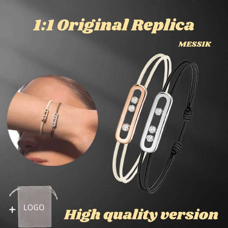 Официальный сайт Новый Messik STYLE MOVE Браслеты из веревки с бриллиантами S925 Ювелирные
