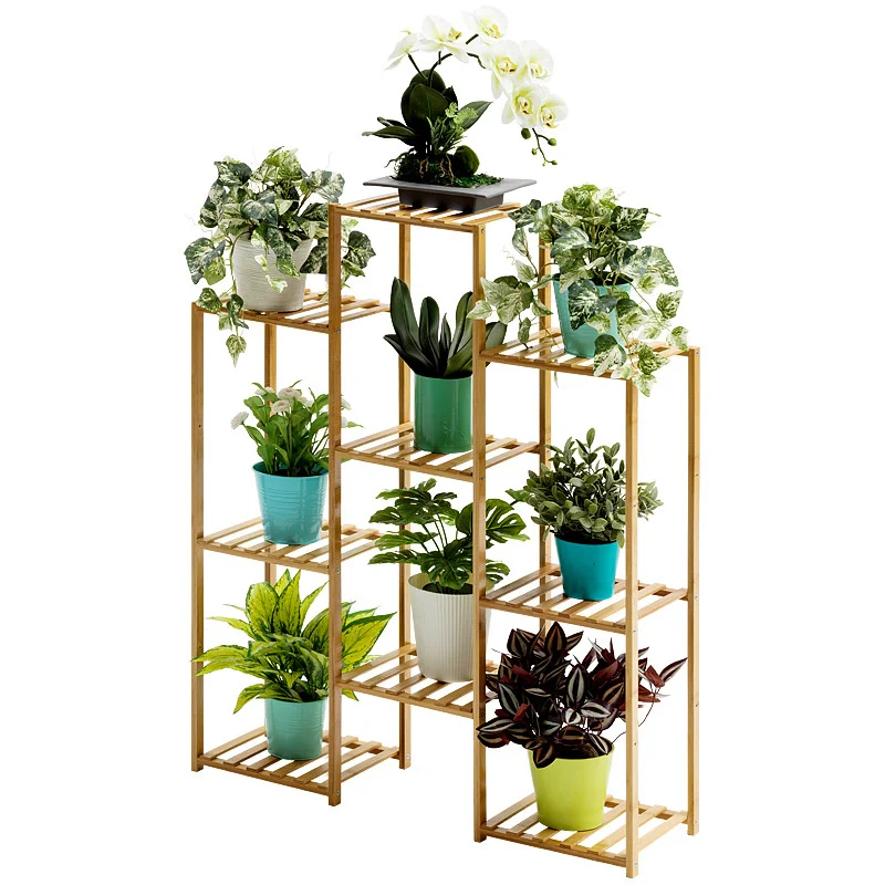 

Large Capacity Plants Rack Multi-layer Bamboo Plant Shelves Various Styles Storage Shelf Multi-scene Suitable Flower Holder
