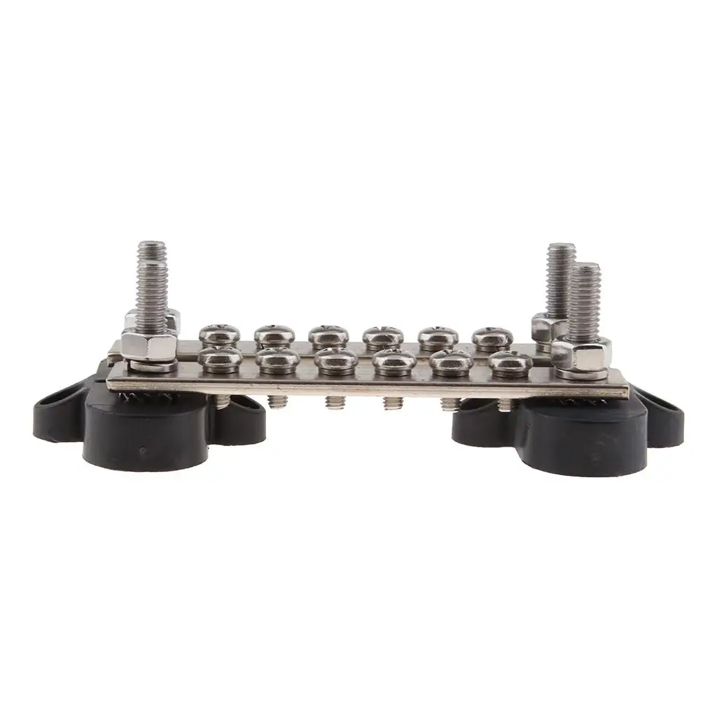 

12 Positions Buss Bar Electric Terminal Junction Block w/ 4 Stud 100A