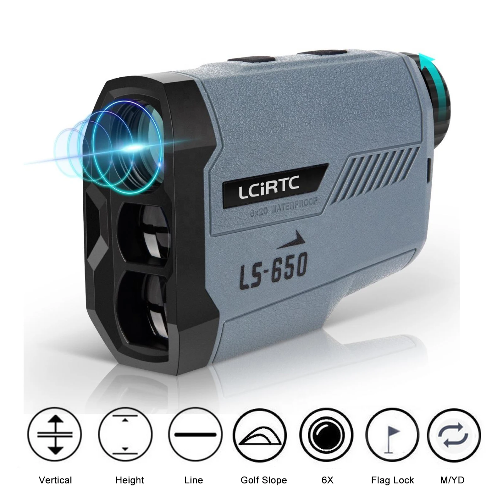 

650M Golf-Rangefinder With Flag-Lock Slope Pin Distance Meter Hunting Monocular Golf Laser Rangefinder 600M Rechargeable Battery