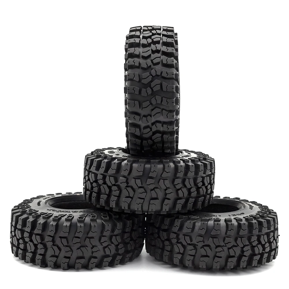 

4PCS 125MM 2.2Inch Rubber Wheel Tires Tyre For 1/10 RC Crawler Car Axial SCX10 90046 RR10 Wraith Traxxas TRX4 TRX-6