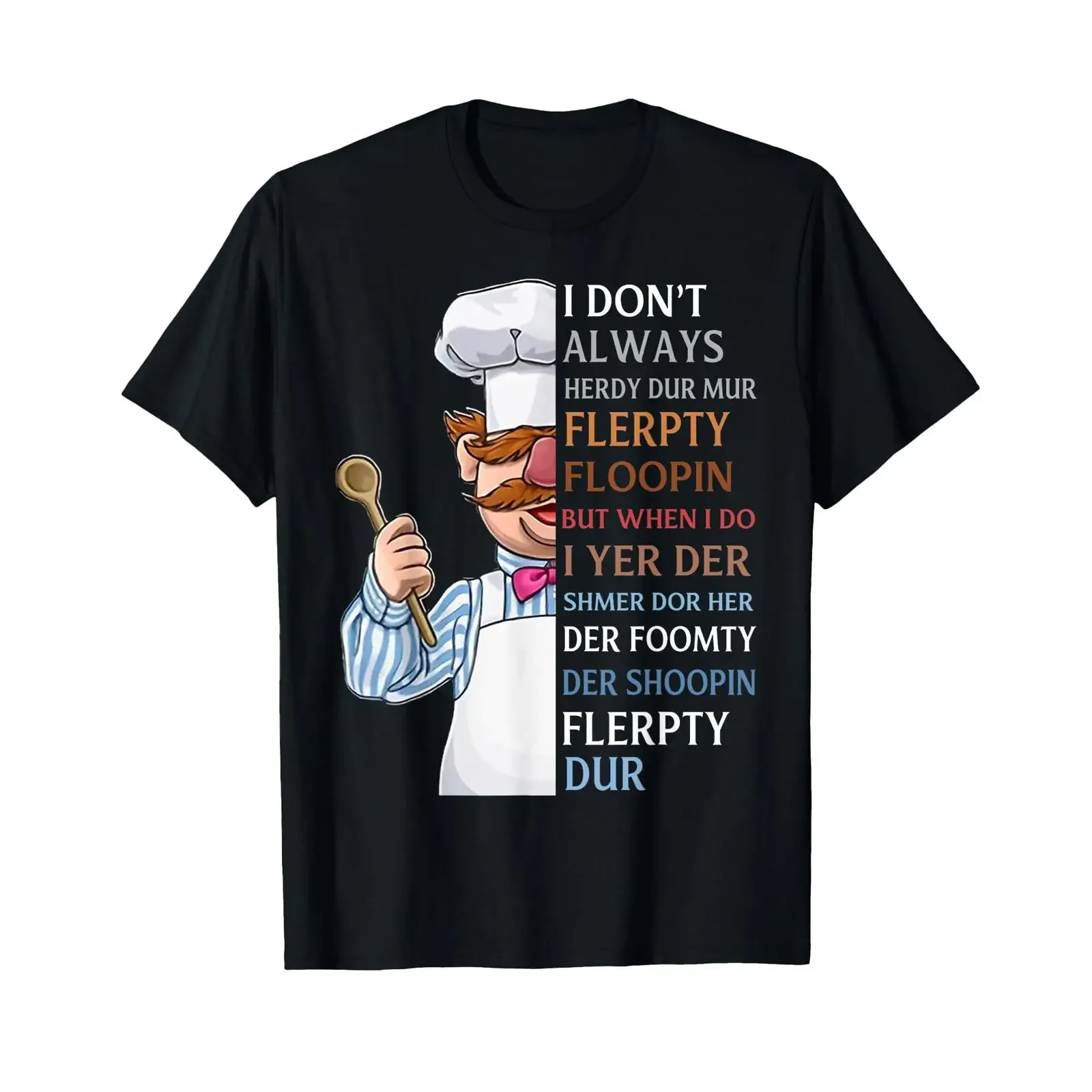 Фото Футболка I Don't Always Herdy Dur Mur Flerpty Floopin, винтажная, с эффектом потертости, унисекс, эластичная, универсальная, повседневная, стильная, модная