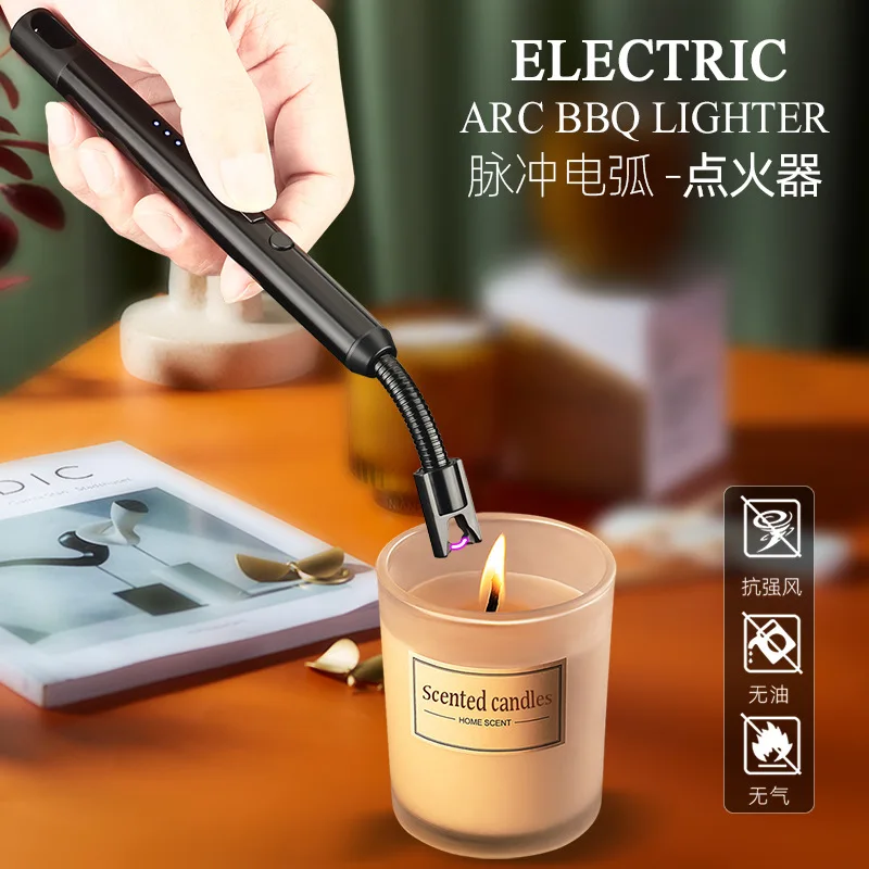 

New Soft Curved Tube Arc Ignition Gun Type-C Charging Socket Creative Personality Kitchen, Outdoor Windproof Electronic Igniter