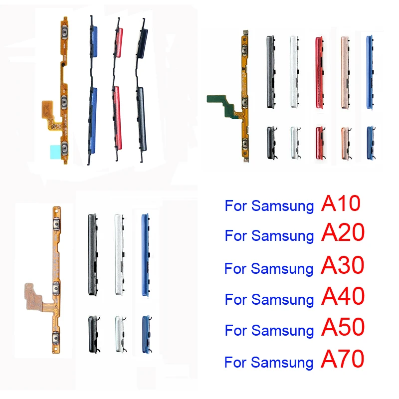Кнопка питания телефона для Samsung Galaxy A10 A20 A30 A40 A50 A60 A70 новый корпус ВКЛ./ВЫКЛ. Боковой ключ гибкий кабель