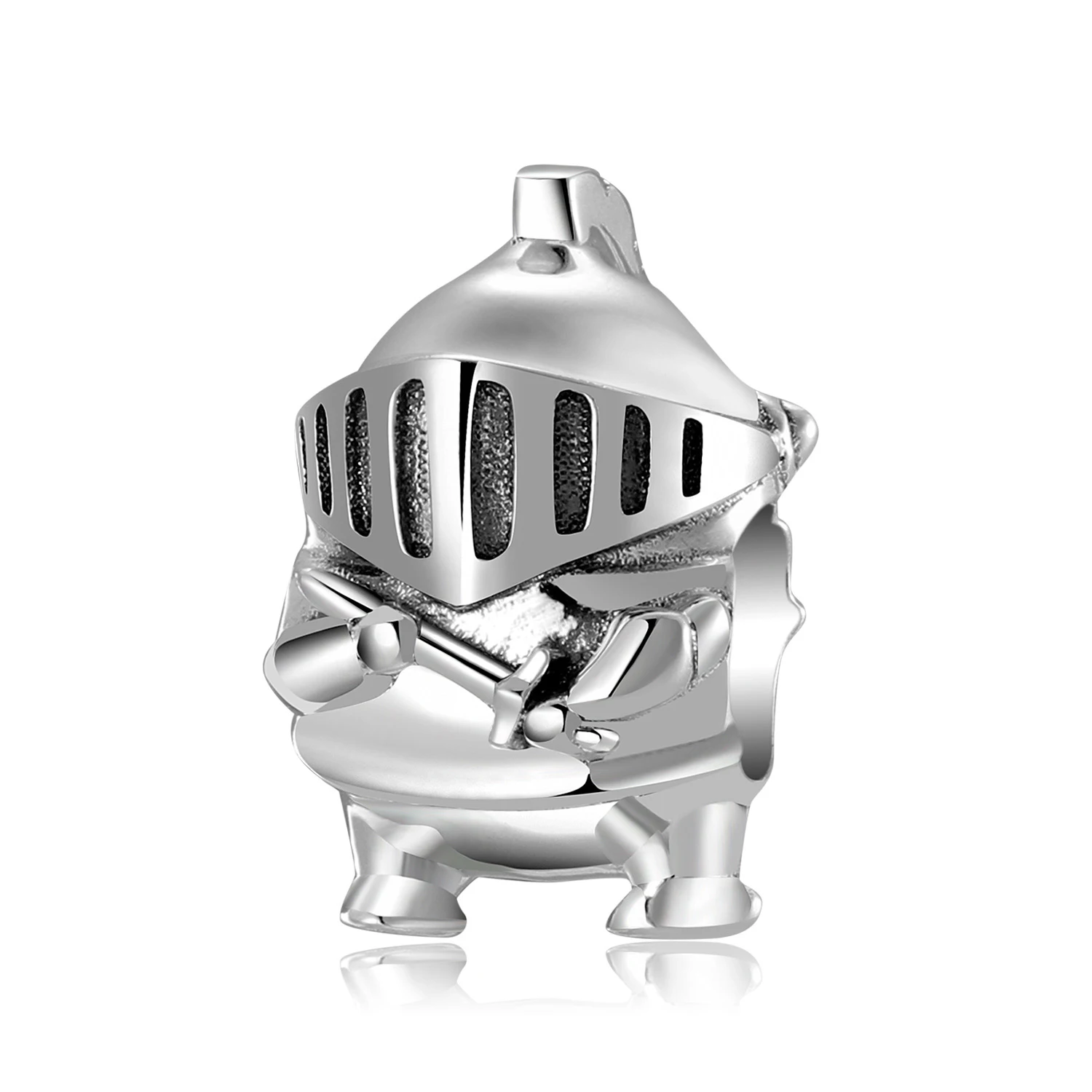 

925 Sterling Silver Cute Mini Soldiers in Armor Charms for Jewelry Making DIY Bead Charm for Women Men Fashion Jewelry Gifts